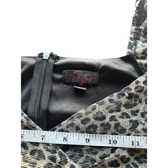 Fiestar Women's Short Shear Animal Print Night Dress - Picture 4 of 7